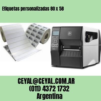 Etiquetas personalizadas 80 x 58
