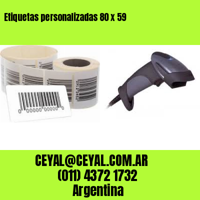 Etiquetas personalizadas 80 x 59