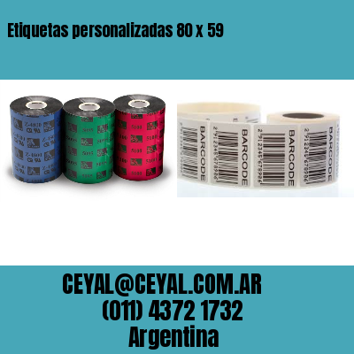 Etiquetas personalizadas 80 x 59