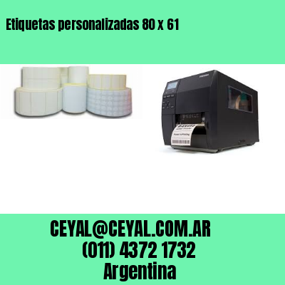 Etiquetas personalizadas 80 x 61