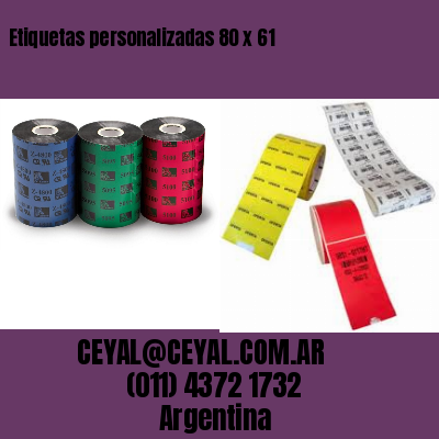 Etiquetas personalizadas 80 x 61