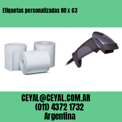 Etiquetas personalizadas 80 x 63
