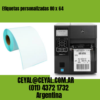 Etiquetas personalizadas 80 x 64