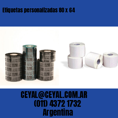Etiquetas personalizadas 80 x 64