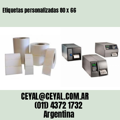 Etiquetas personalizadas 80 x 66