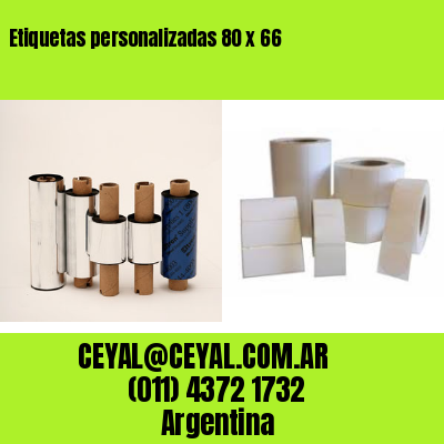 Etiquetas personalizadas 80 x 66