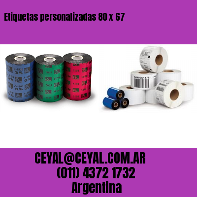 Etiquetas personalizadas 80 x 67