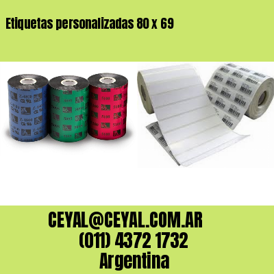 Etiquetas personalizadas 80 x 69