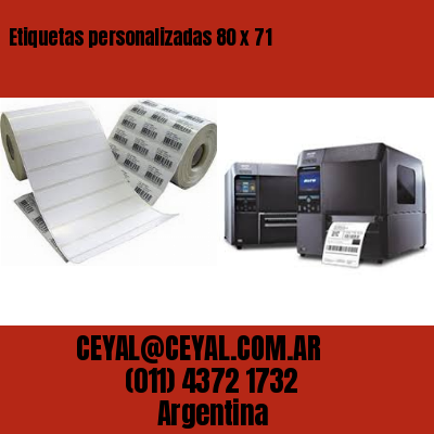 Etiquetas personalizadas 80 x 71