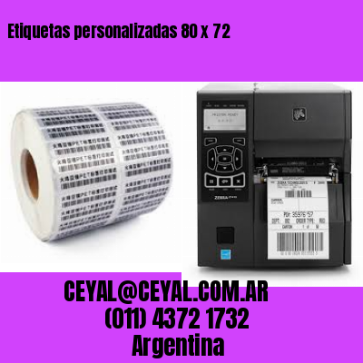 Etiquetas personalizadas 80 x 72