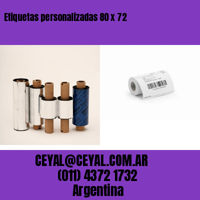 Etiquetas personalizadas 80 x 72