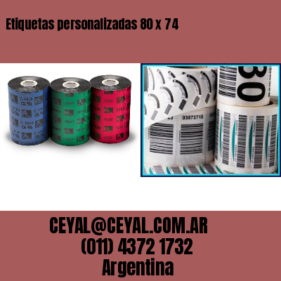 Etiquetas personalizadas 80 x 74