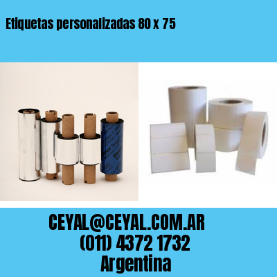 Etiquetas personalizadas 80 x 75
