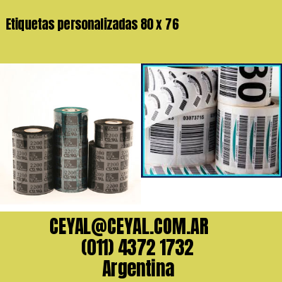 Etiquetas personalizadas 80 x 76