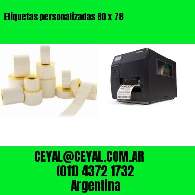 Etiquetas personalizadas 80 x 78