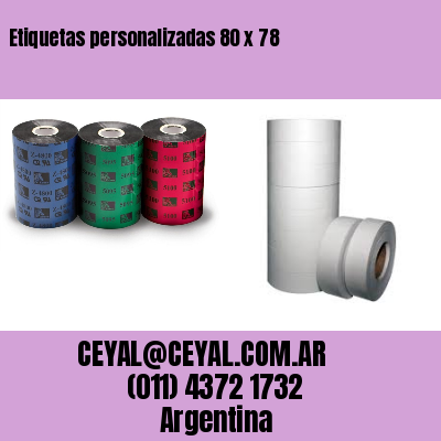 Etiquetas personalizadas 80 x 78
