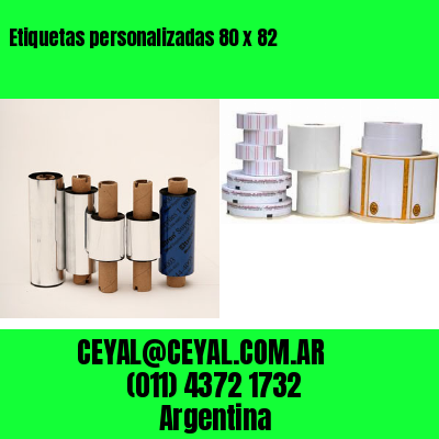 Etiquetas personalizadas 80 x 82