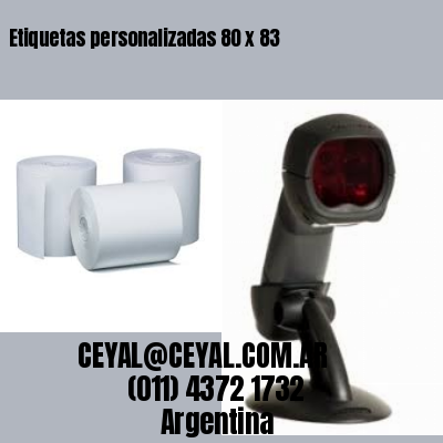 Etiquetas personalizadas 80 x 83