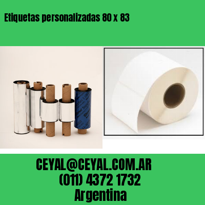 Etiquetas personalizadas 80 x 83