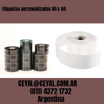 Etiquetas personalizadas 80 x 84