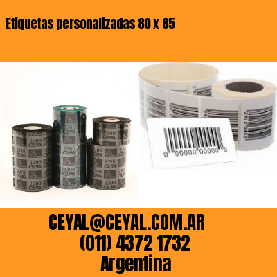Etiquetas personalizadas 80 x 85