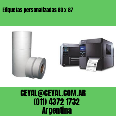 Etiquetas personalizadas 80 x 87