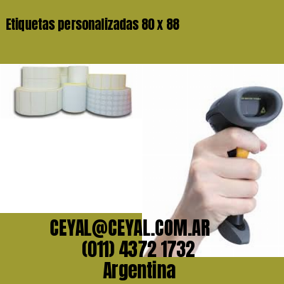 Etiquetas personalizadas 80 x 88