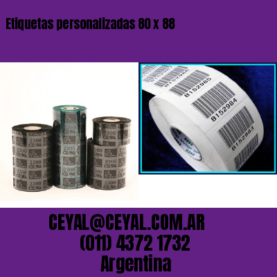Etiquetas personalizadas 80 x 88