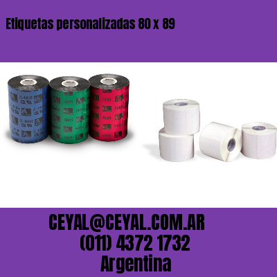 Etiquetas personalizadas 80 x 89