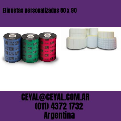 Etiquetas personalizadas 80 x 90