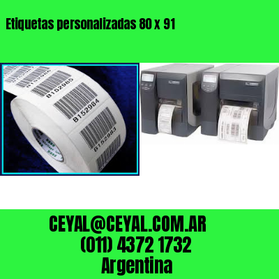 Etiquetas personalizadas 80 x 91