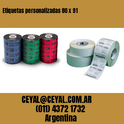 Etiquetas personalizadas 80 x 91