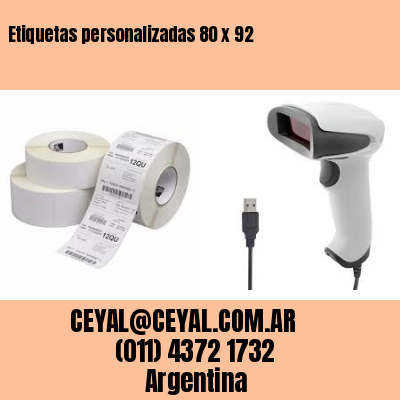 Etiquetas personalizadas 80 x 92