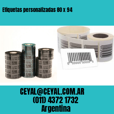 Etiquetas personalizadas 80 x 94