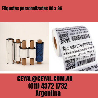 Etiquetas personalizadas 80 x 96
