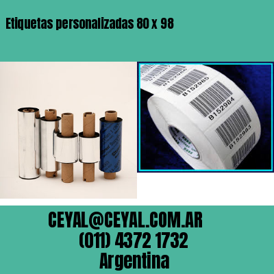 Etiquetas personalizadas 80 x 98