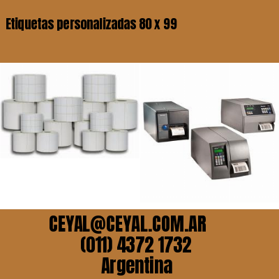 Etiquetas personalizadas 80 x 99