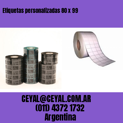 Etiquetas personalizadas 80 x 99