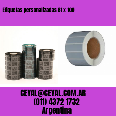 Etiquetas personalizadas 81 x 100