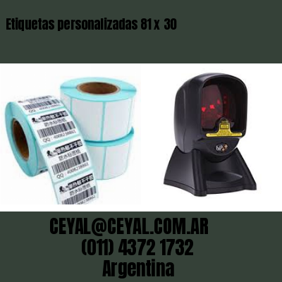 Etiquetas personalizadas 81 x 30