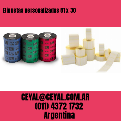 Etiquetas personalizadas 81 x 30