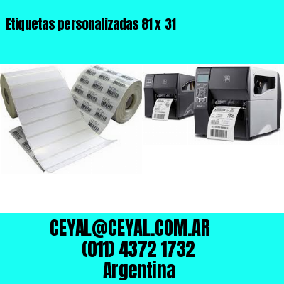 Etiquetas personalizadas 81 x 31