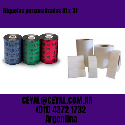 Etiquetas personalizadas 81 x 31