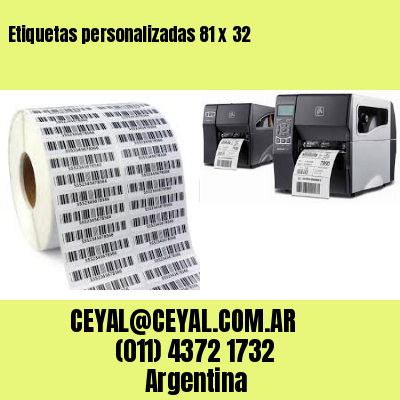 Etiquetas personalizadas 81 x 32