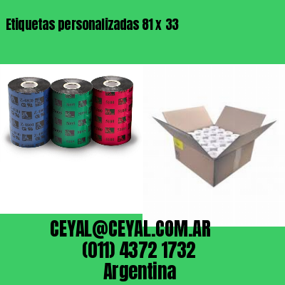 Etiquetas personalizadas 81 x 33