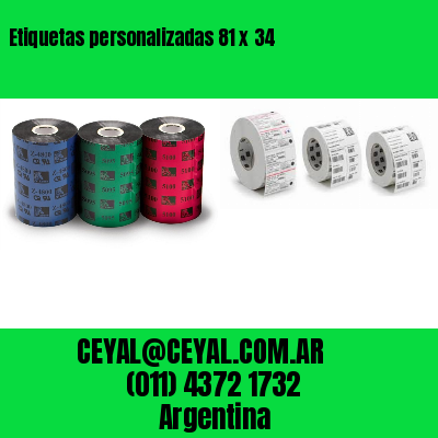 Etiquetas personalizadas 81 x 34