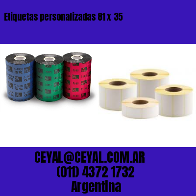 Etiquetas personalizadas 81 x 35