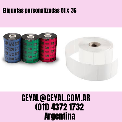 Etiquetas personalizadas 81 x 36