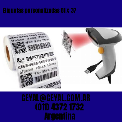 Etiquetas personalizadas 81 x 37