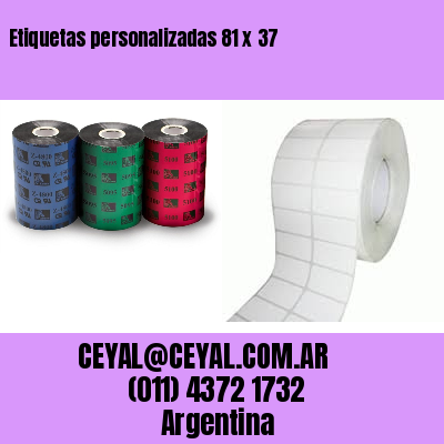 Etiquetas personalizadas 81 x 37